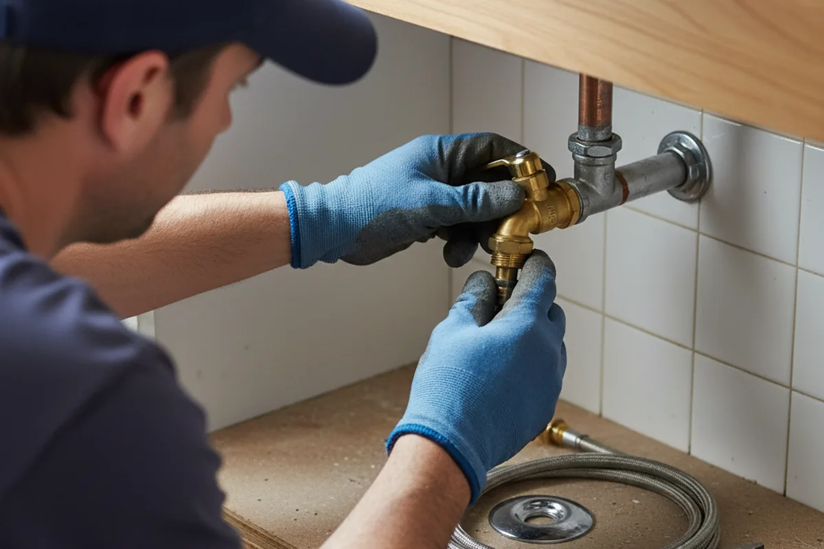 Shutoff valve and fitting work during Emergency Plumbing in Saint George